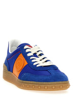 Valentino Garavani Blue Bovine Leather Low Top Sneakers Valentino Garavani