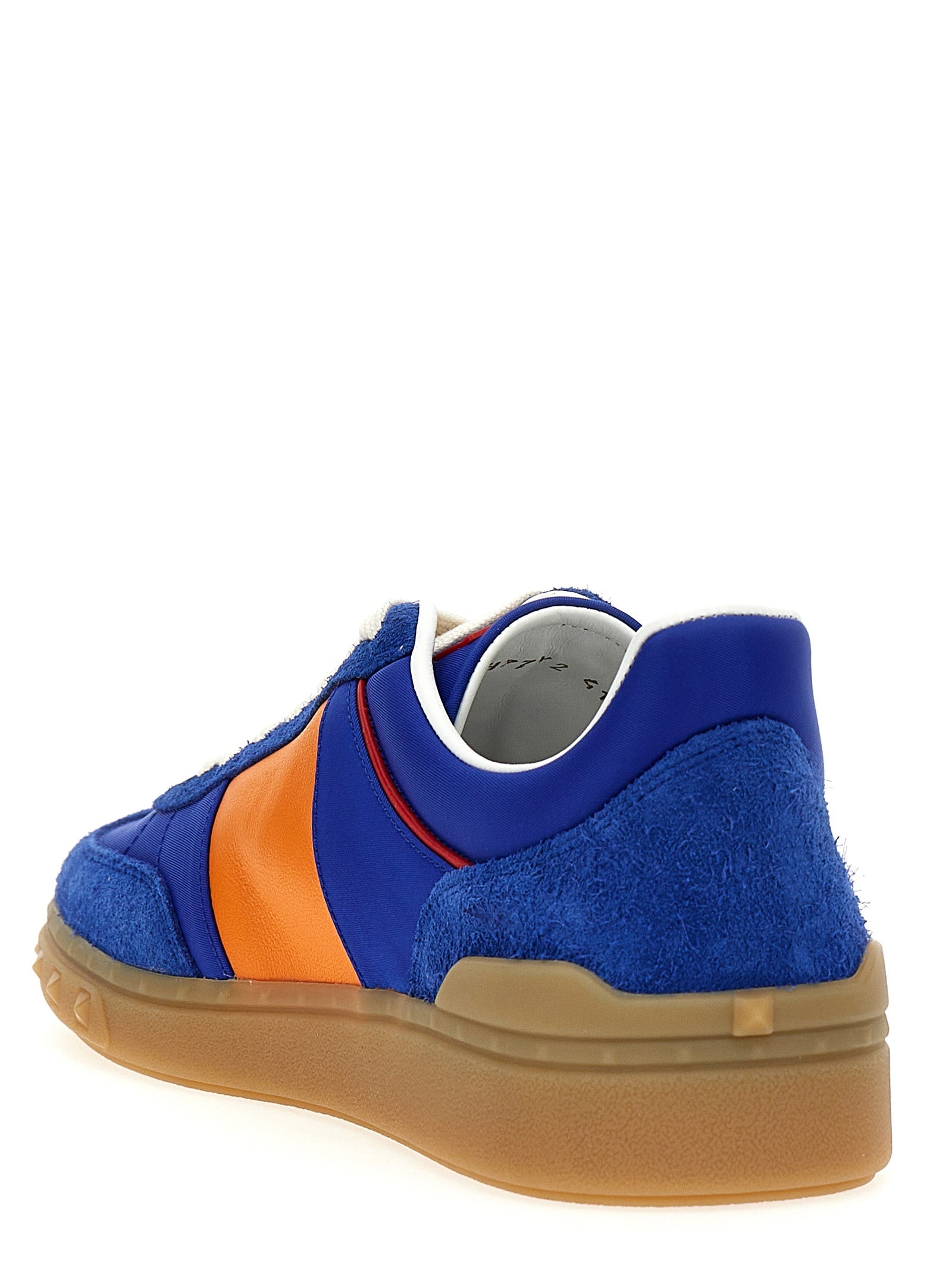Valentino Garavani Blue Bovine Leather Low Top Sneakers Valentino Garavani