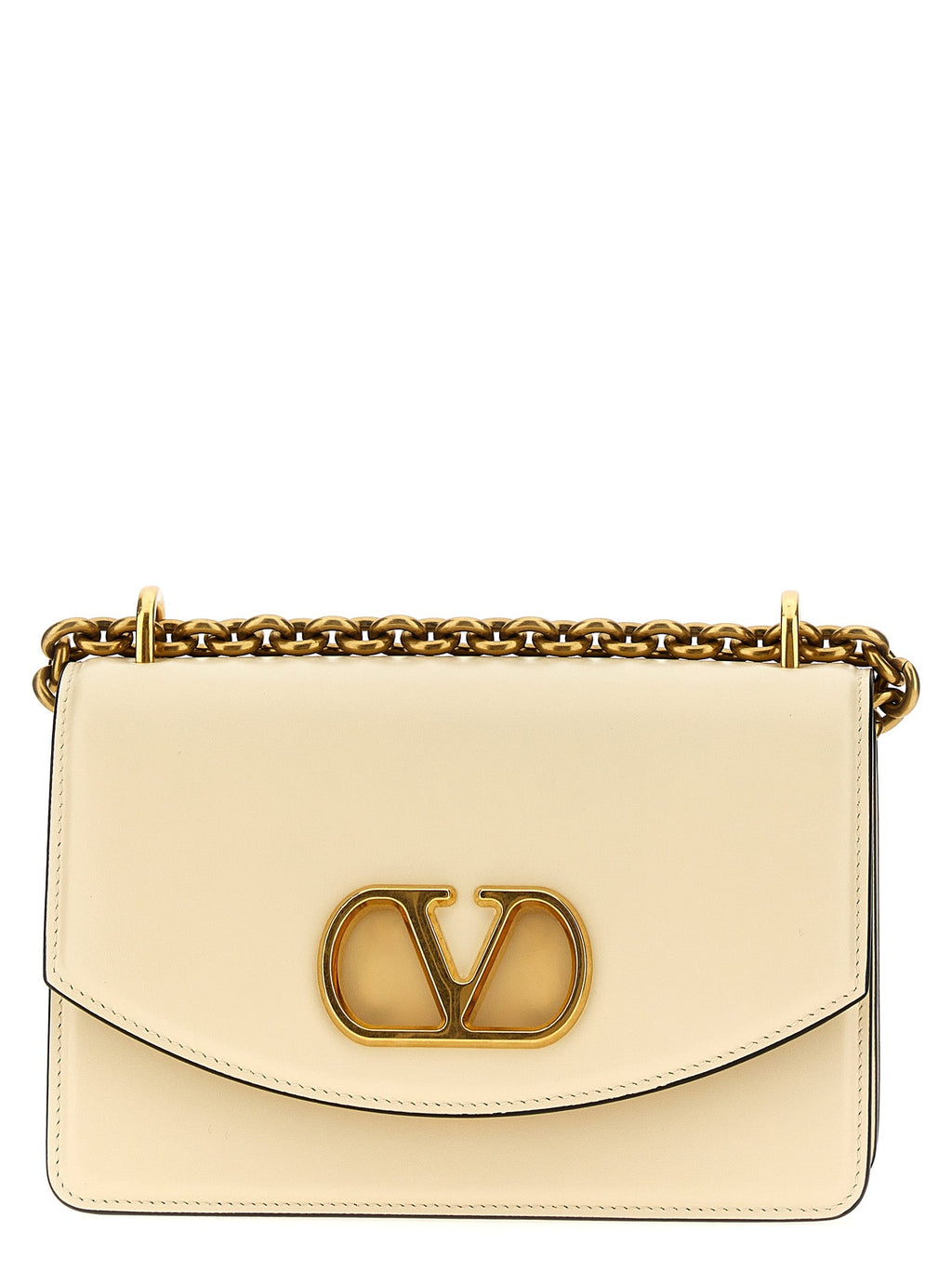 Valentino Garavani White Calfskin Shoulder Bag Valentino Garavani