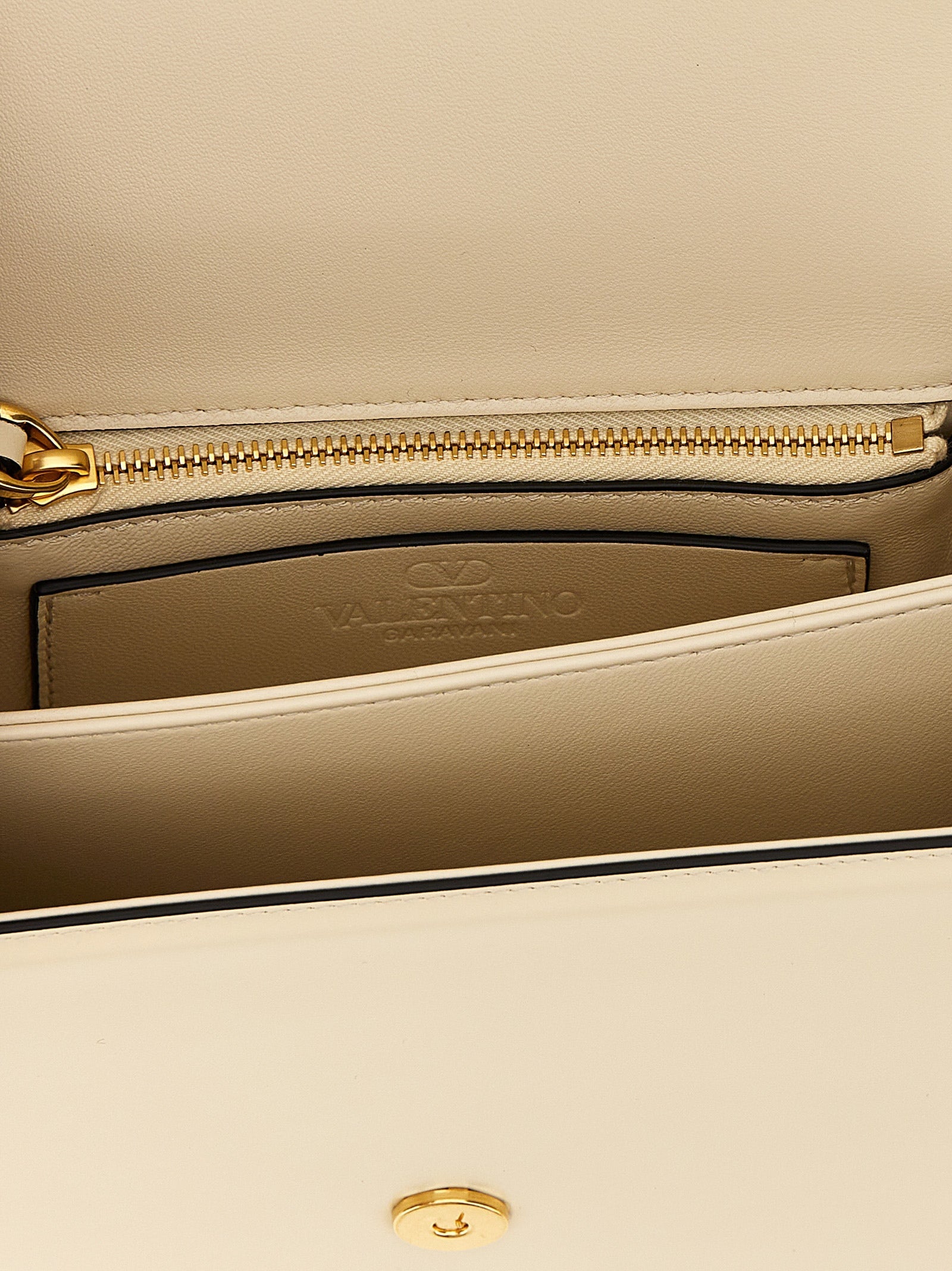 Valentino Garavani White Calfskin Shoulder Bag Valentino Garavani