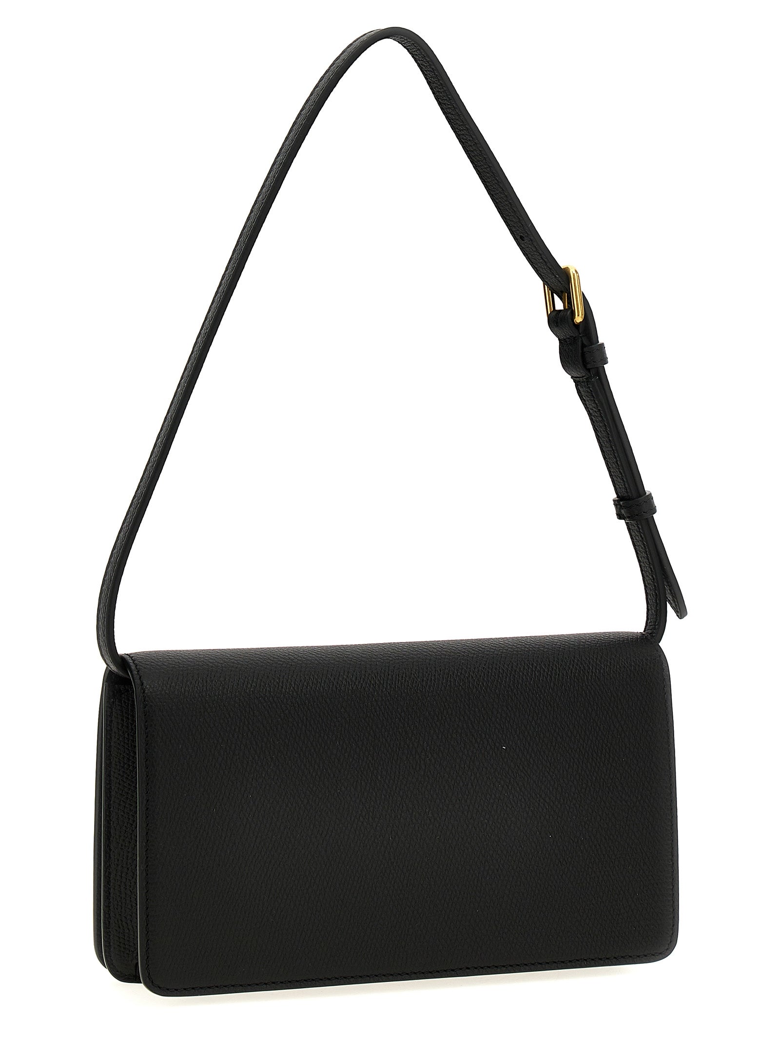 Valentino Garavani Black Calfskin Shoulder Bag Valentino Garavani
