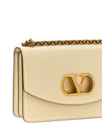 Valentino Garavani White Calfskin Shoulder Bag Valentino Garavani