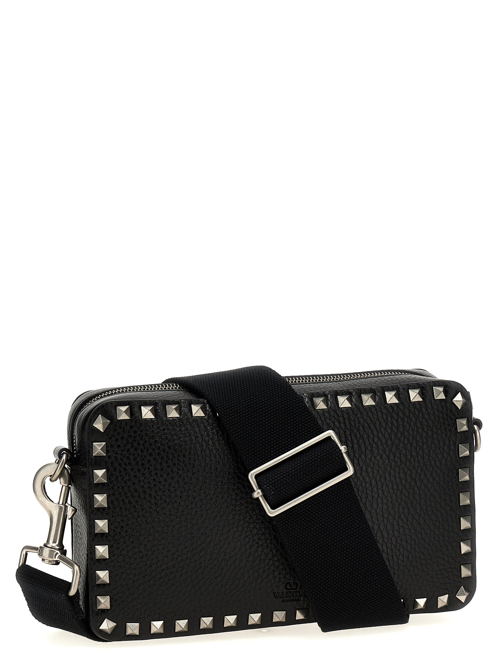 Valentino Garavani Black Calfskin Crossbody Bag Valentino Garavani