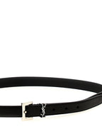 Saint Laurent Black Leather Regular Belt Saint Laurent