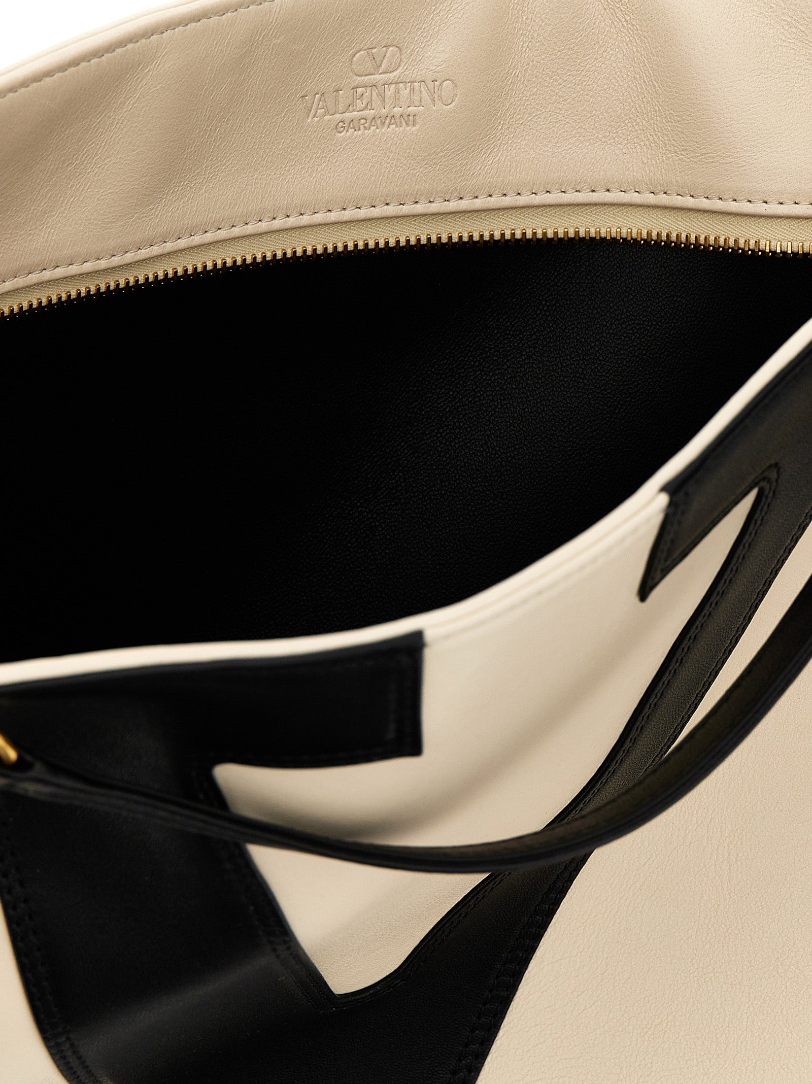 Valentino Garavani Bicolor Lamb Leather Tote Bag Valentino Garavani