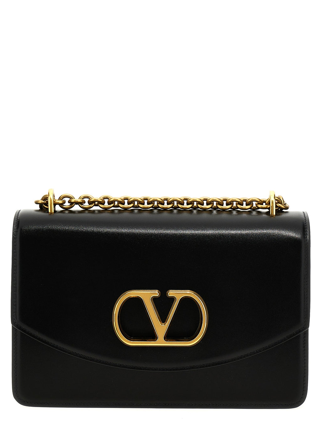 Valentino Garavani Black Calfskin Shoulder Bag Valentino Garavani