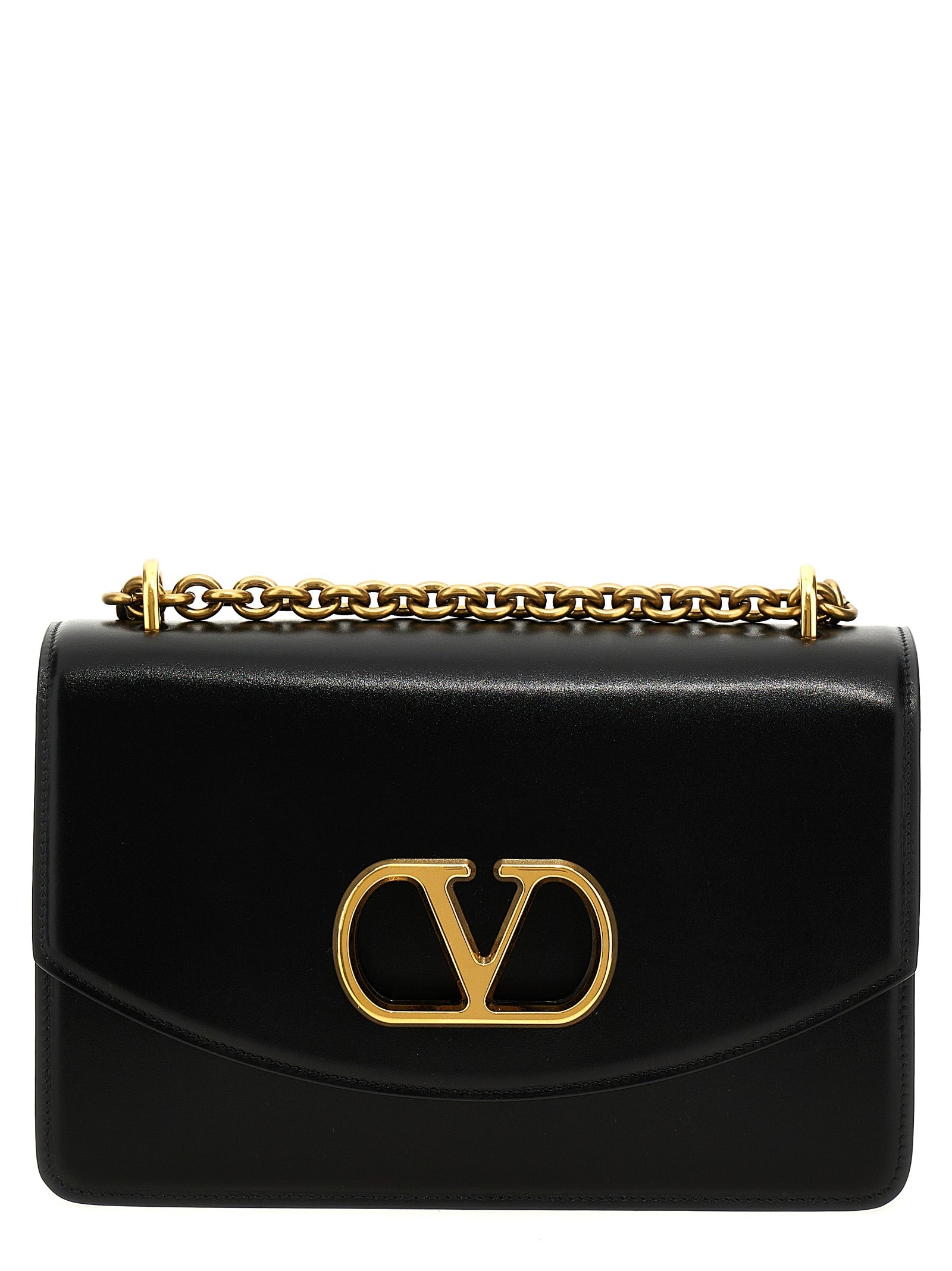 Valentino Garavani Black Calfskin Shoulder Bag Valentino Garavani