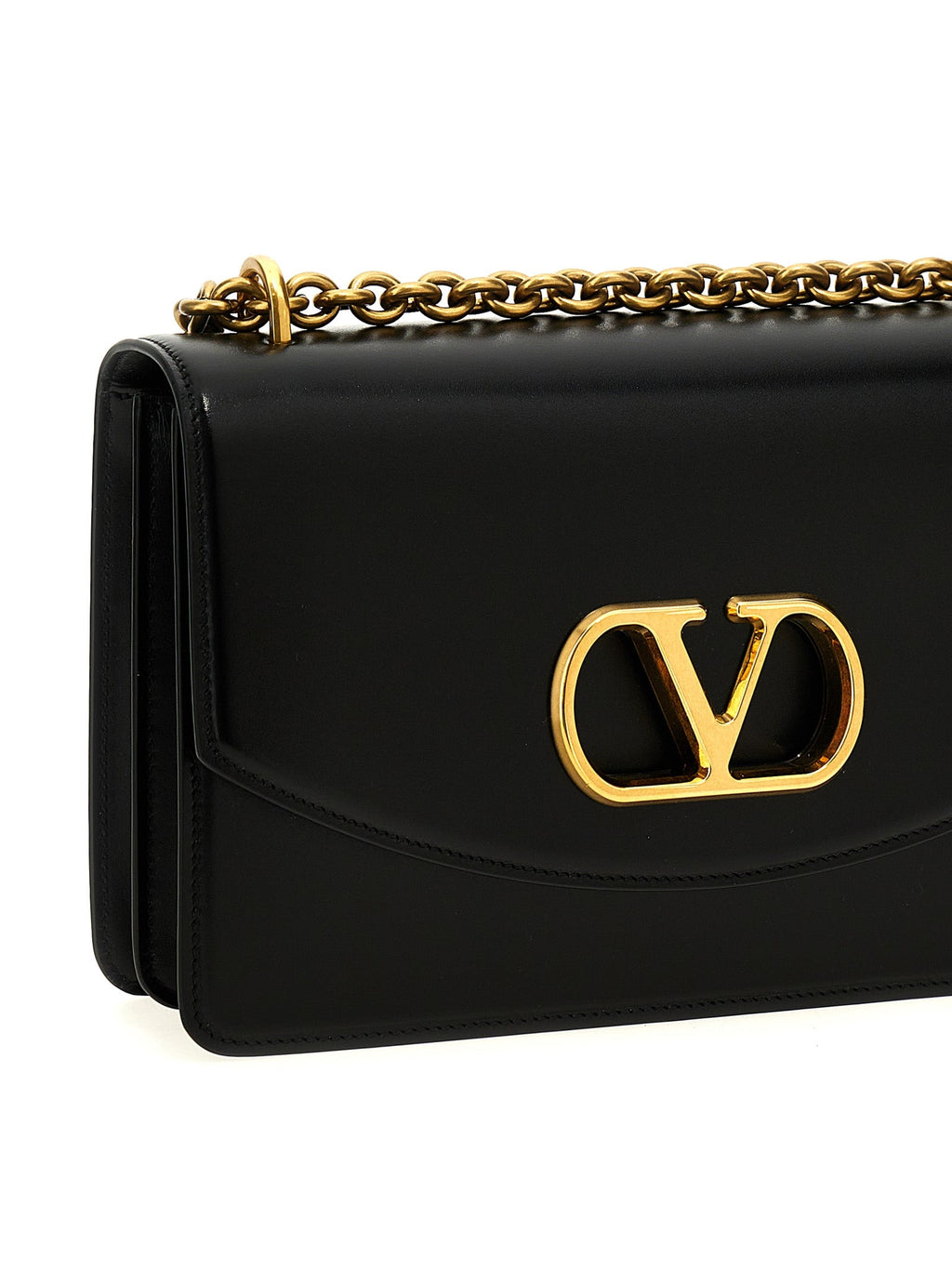Valentino Garavani Black Calfskin Shoulder Bag Valentino Garavani