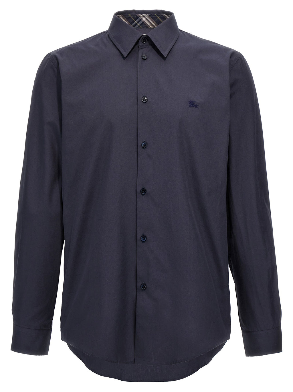 Burberry Blue Cotton Blouse Burberry