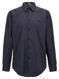 Burberry Blue Cotton Blouse Burberry