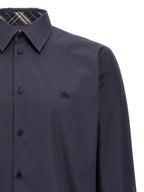 Burberry Blue Cotton Blouse Burberry