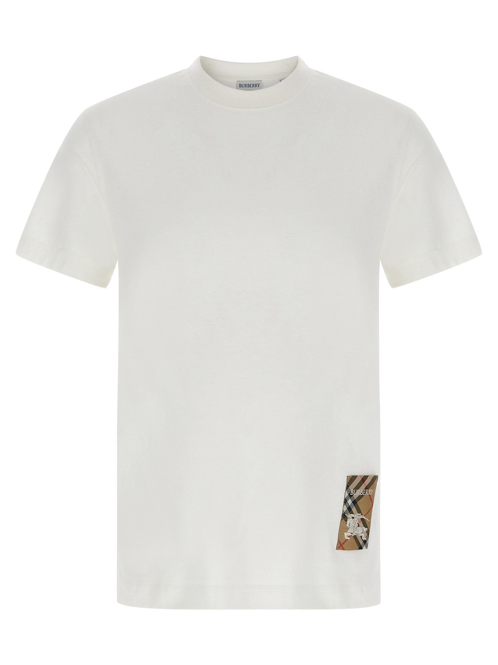 Burberry White Cotton T-Shirt Burberry