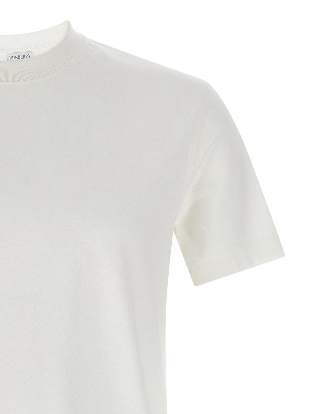 Burberry White Cotton T-Shirt Burberry