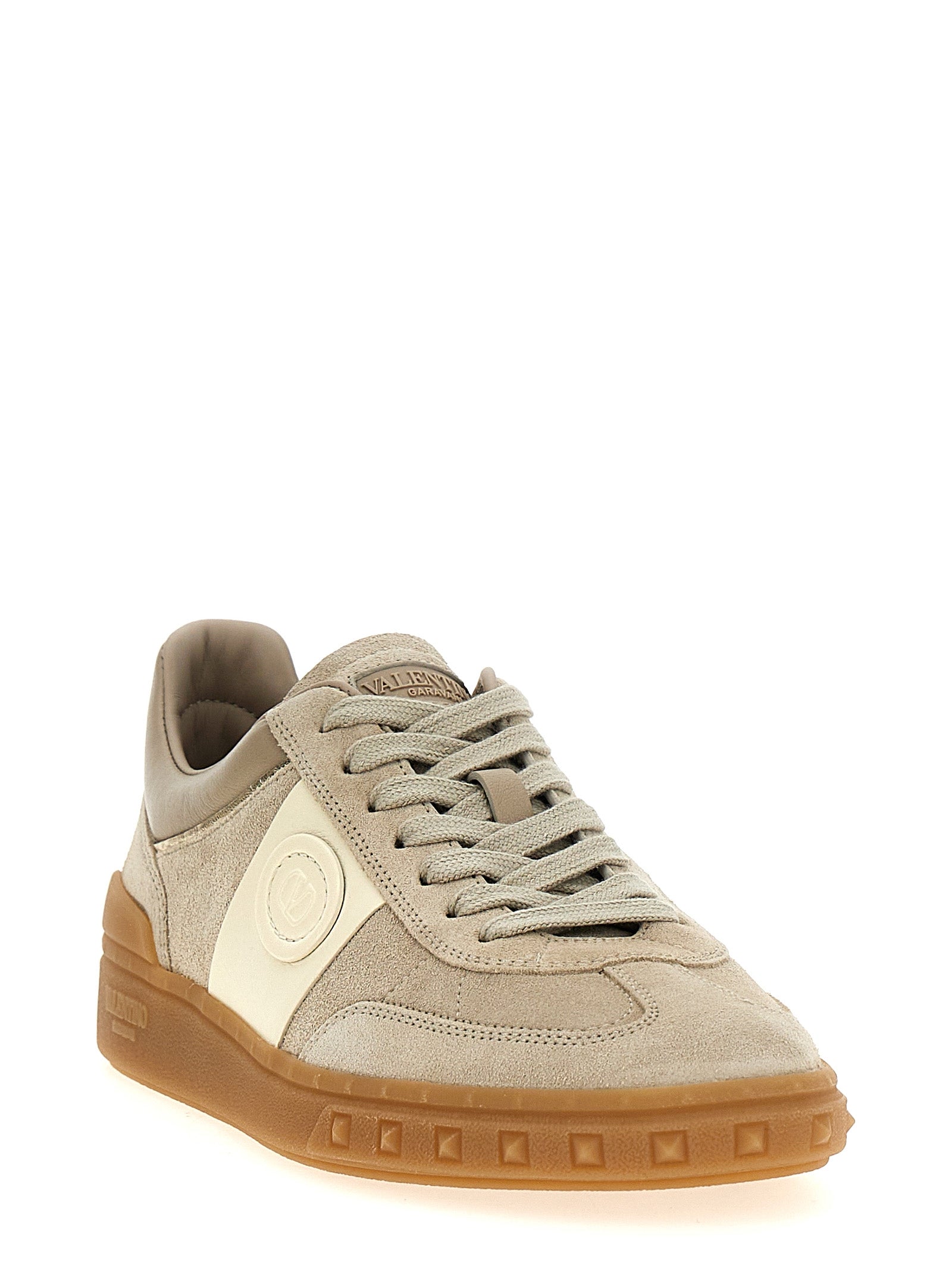 Valentino Garavani Beige Calfskin Low Top Sneakers Valentino Garavani