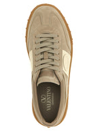 Valentino Garavani Beige Calfskin Low Top Sneakers Valentino Garavani