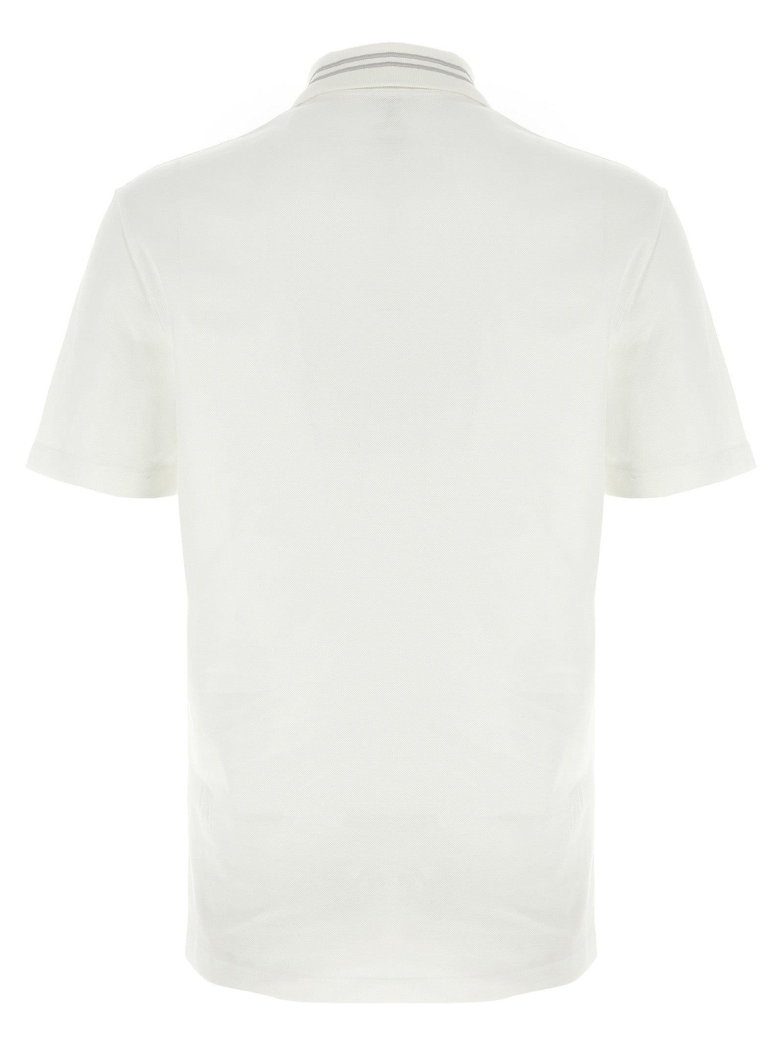 Versace White Cotton Polo Shirt Versace