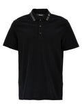 Versace Black Cotton Polo Shirt Versace