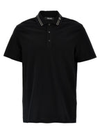 Versace Black Cotton Polo Shirt Versace