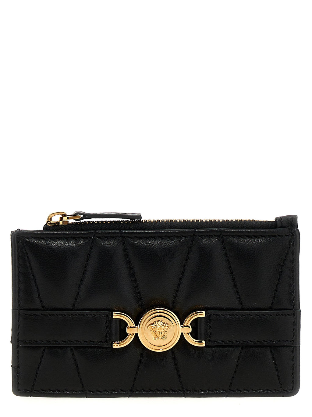 Versace Black Lamb Leather Cardholder Versace
