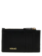 Versace Black Lamb Leather Cardholder Versace