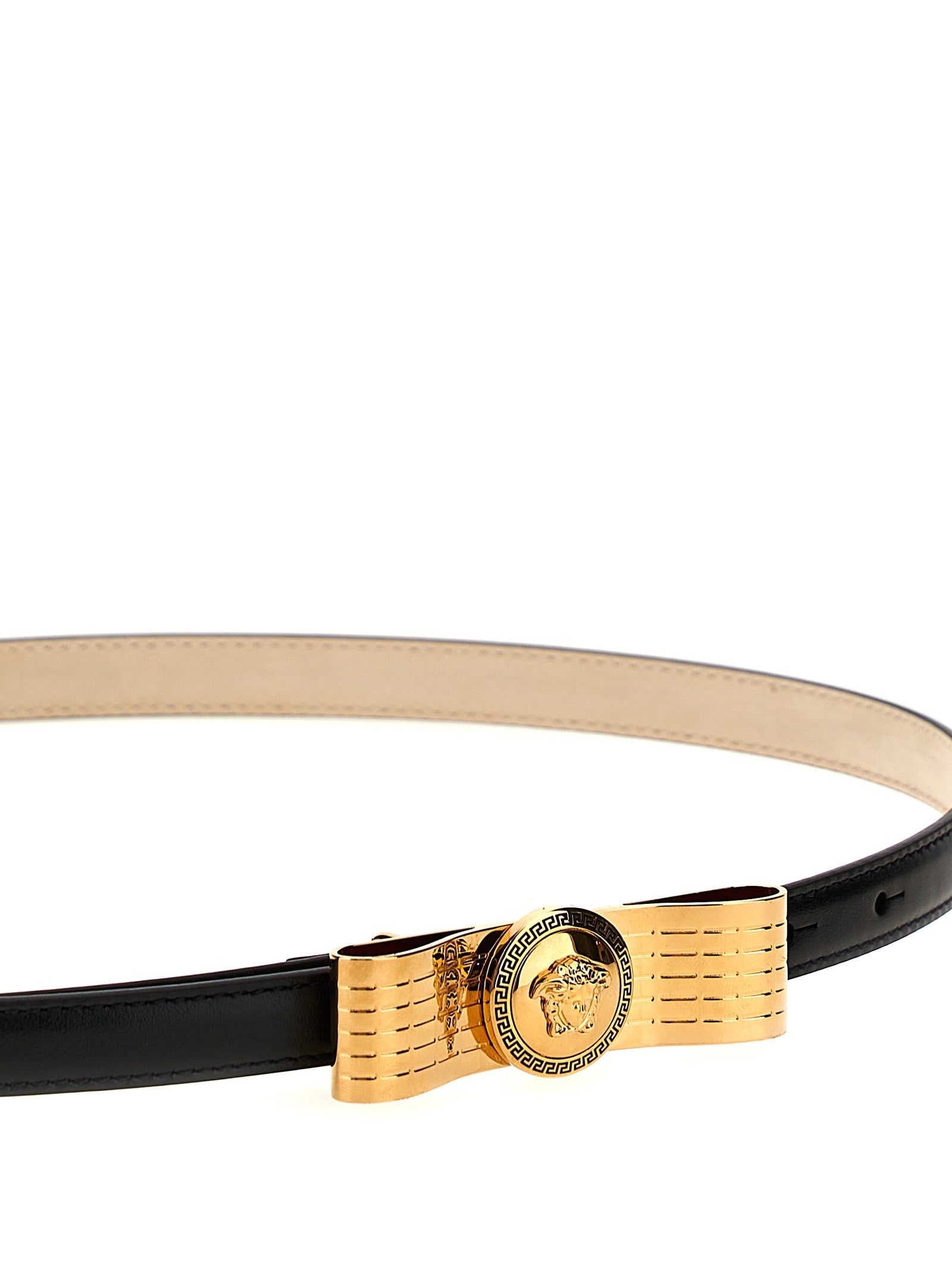 Versace Black Calfskin Regular Belt Versace