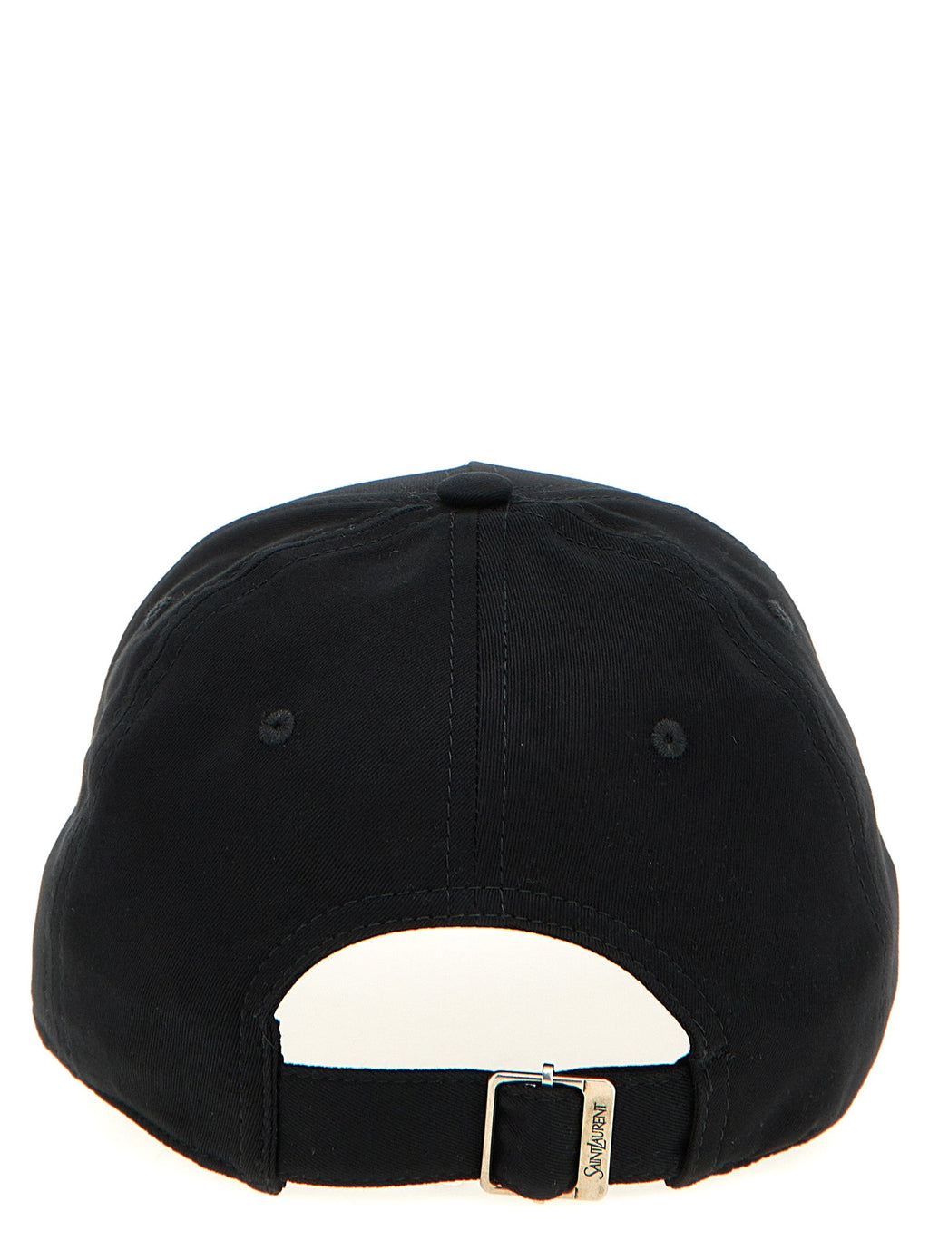 Saint Laurent Black Cotton Cap (Baseball Hat) Saint Laurent