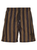 Fendi Brown Polyester Swim Shorts Fendi