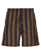Fendi Brown Polyester Swim Shorts Fendi