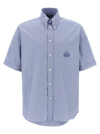 Fendi Blue Cotton Blouse Fendi