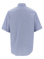 Fendi Blue Cotton Blouse Fendi