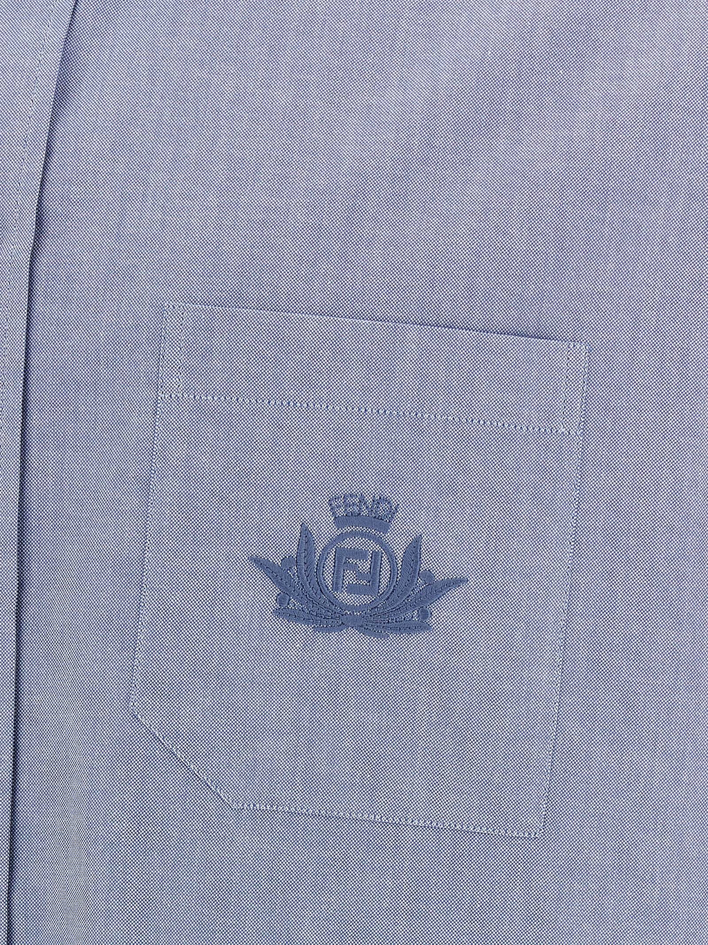 Fendi Blue Cotton Blouse Fendi