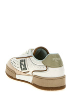 Fendi Beige Leather Sneakers Fendi