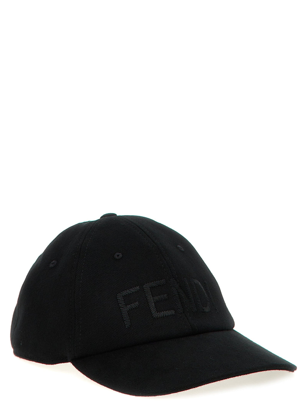 Fendi Black Cotton Cap (Baseball Hat) Fendi