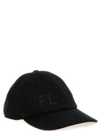 Fendi Black Cotton Cap (Baseball Hat) Fendi