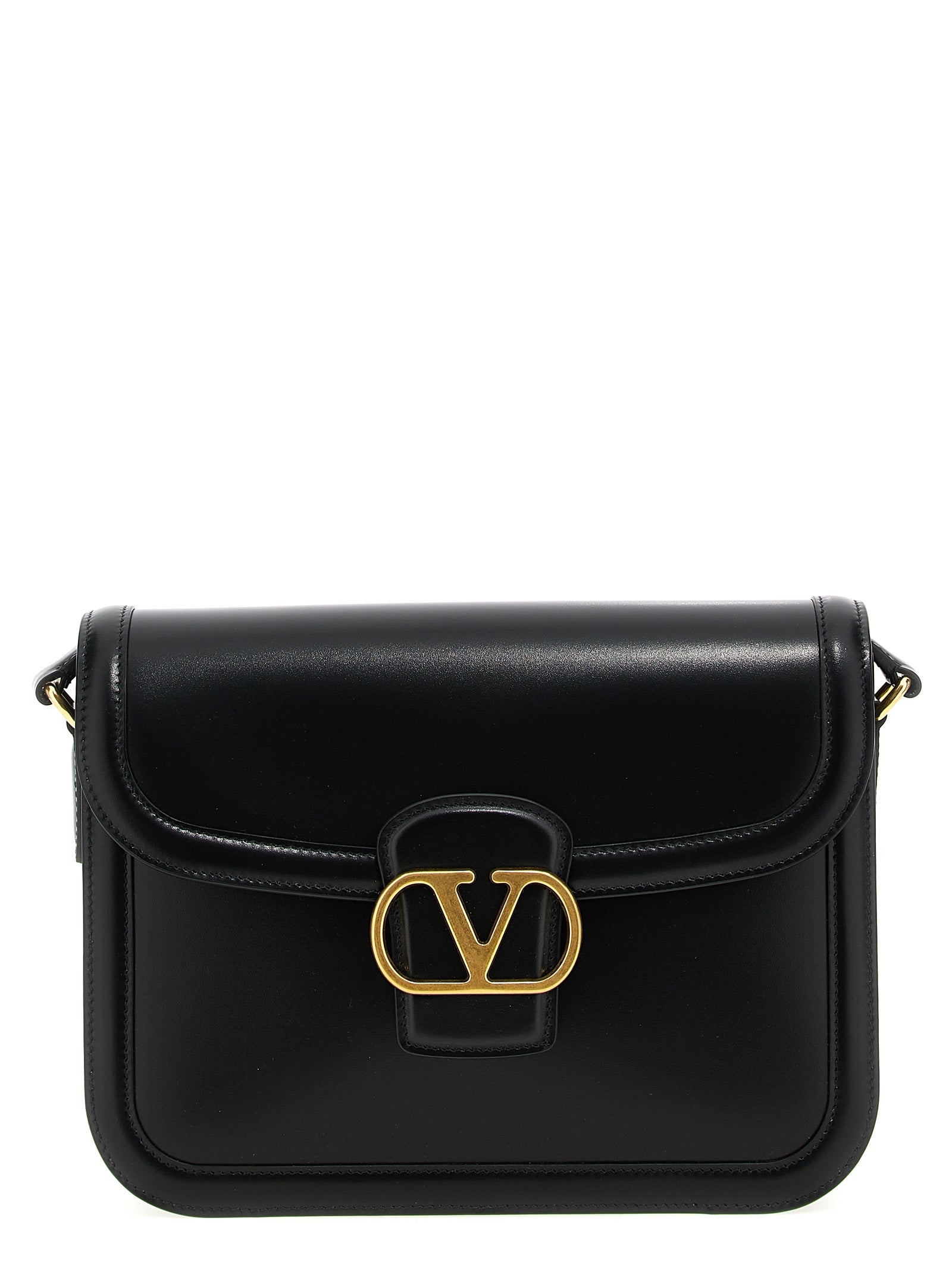 Valentino Garavani Black Calfskin Shoulder Bag Valentino Garavani