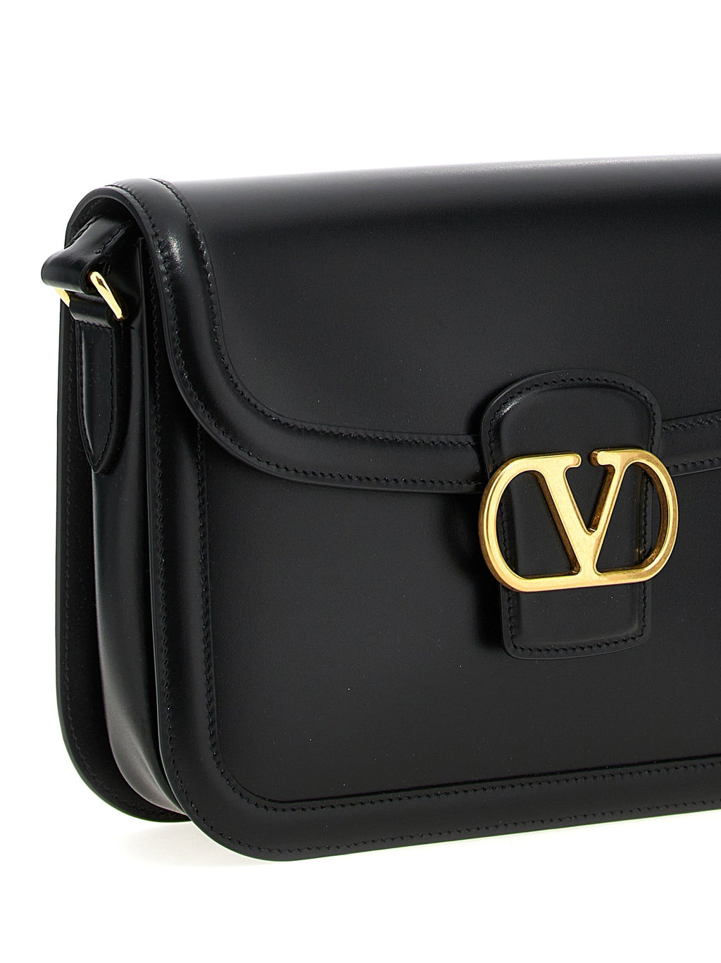 Valentino Garavani Black Calfskin Shoulder Bag Valentino Garavani