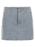 Fendi Gray Cotton Long Skirt Fendi