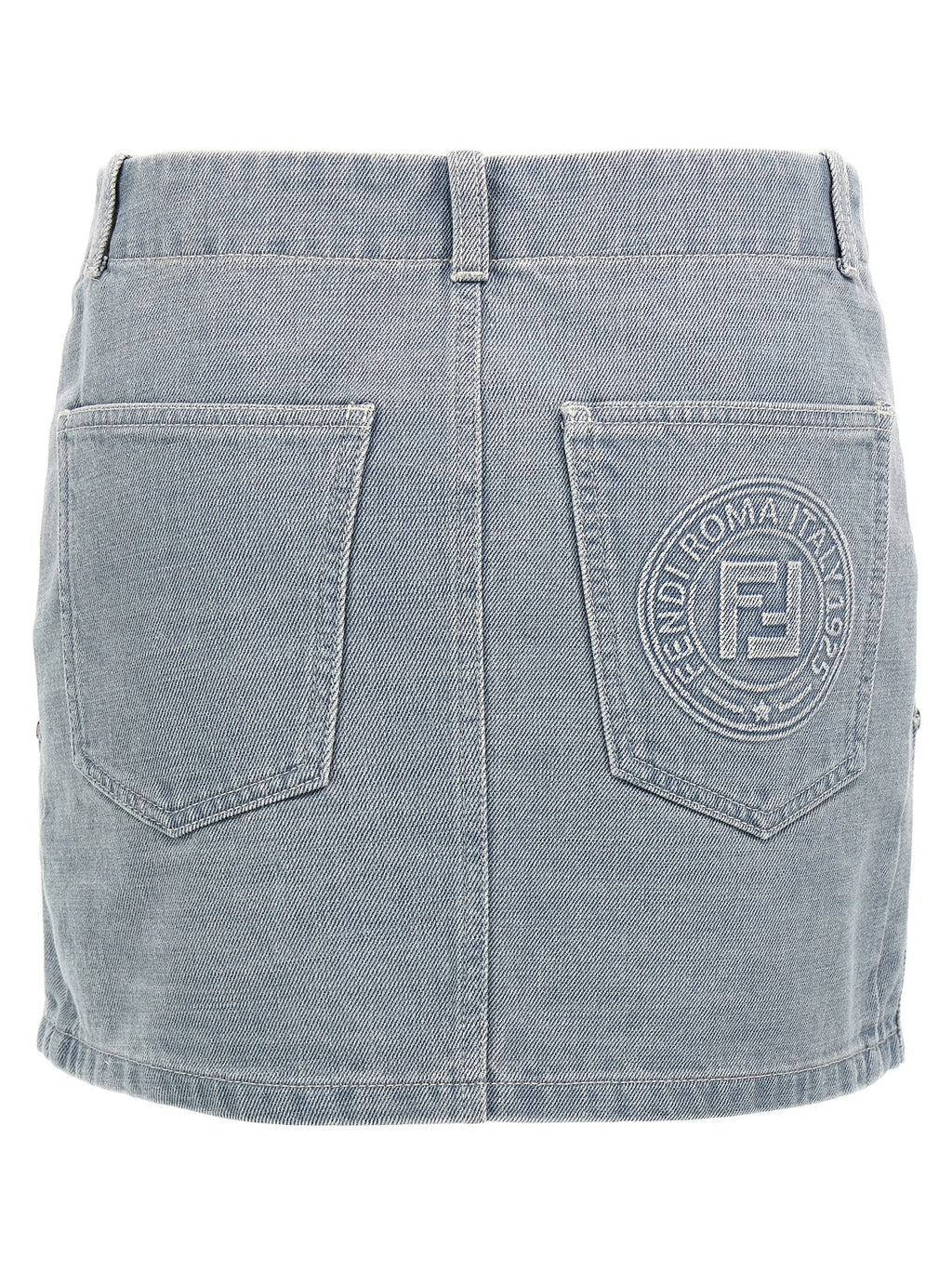 Fendi Gray Cotton Long Skirt Fendi