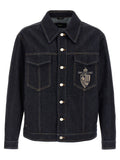 Fendi Blue Cotton Denim Jacket Fendi