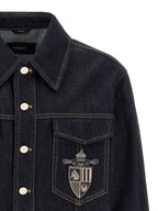 Fendi Blue Cotton Denim Jacket Fendi