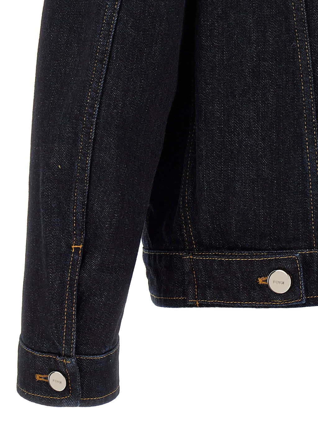 Fendi Blue Cotton Denim Jacket Fendi