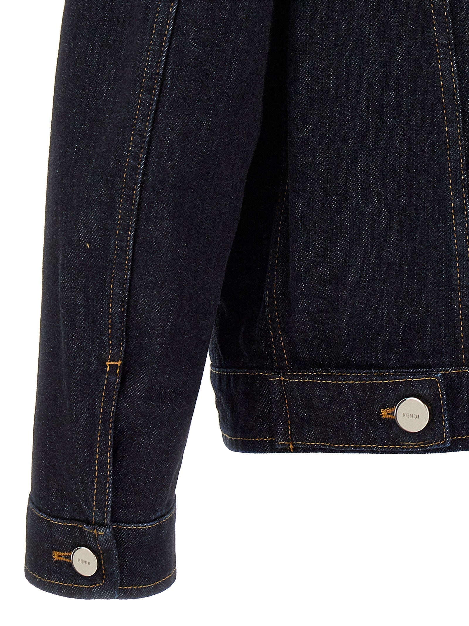 Fendi Blue Cotton Denim Jacket Fendi