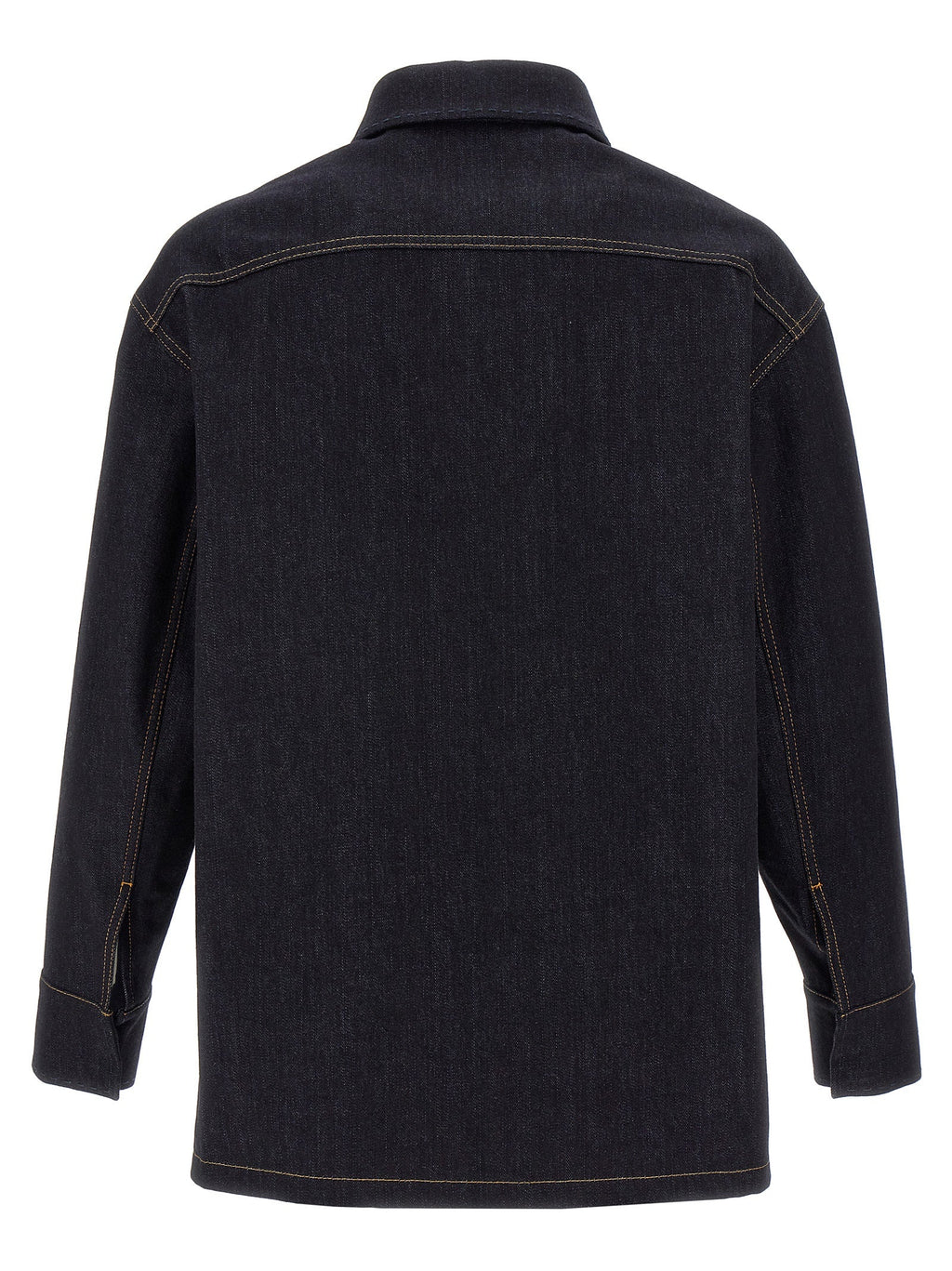Fendi Blue Cotton Denim Jacket Fendi