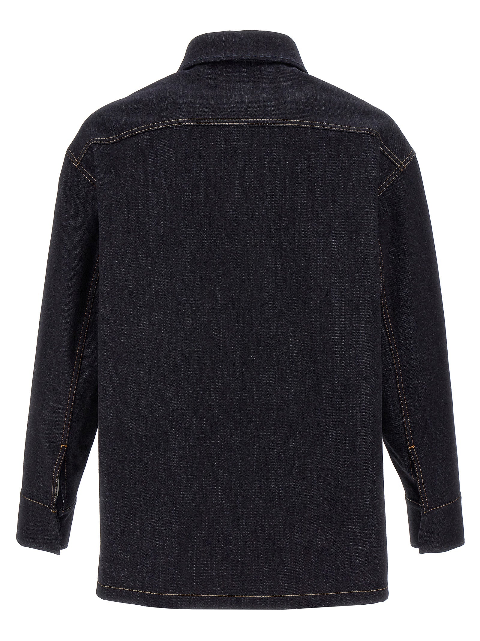 Fendi Blue Cotton Denim Jacket Fendi