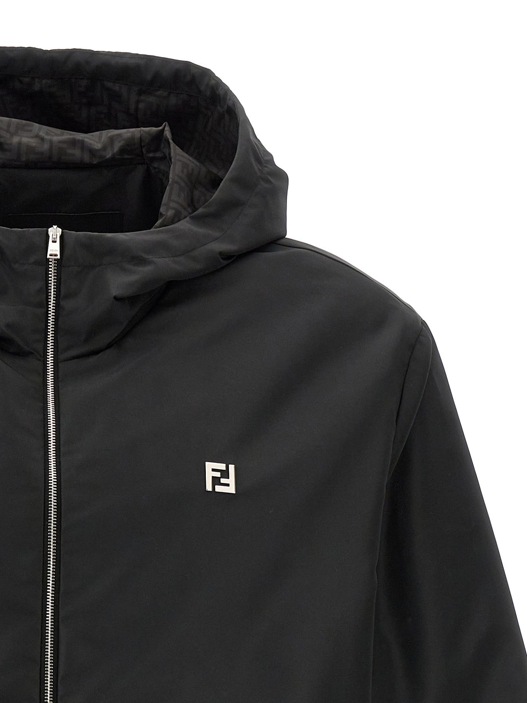 Fendi Black Polyester Shell Jacket Fendi