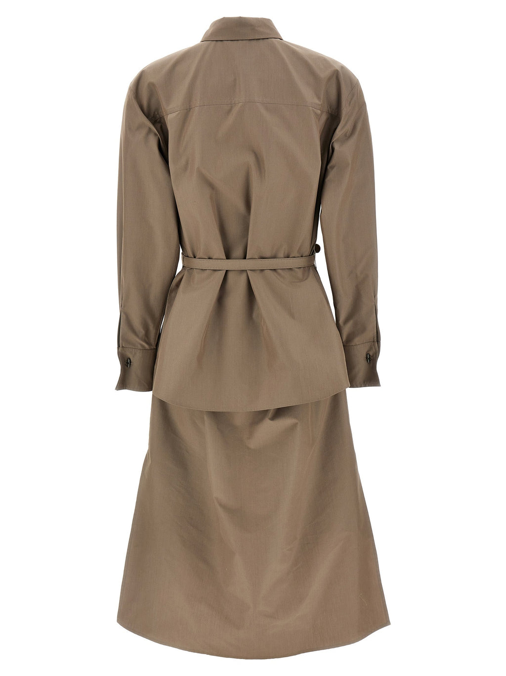 Fendi Gray Cotton Midi Dress Fendi
