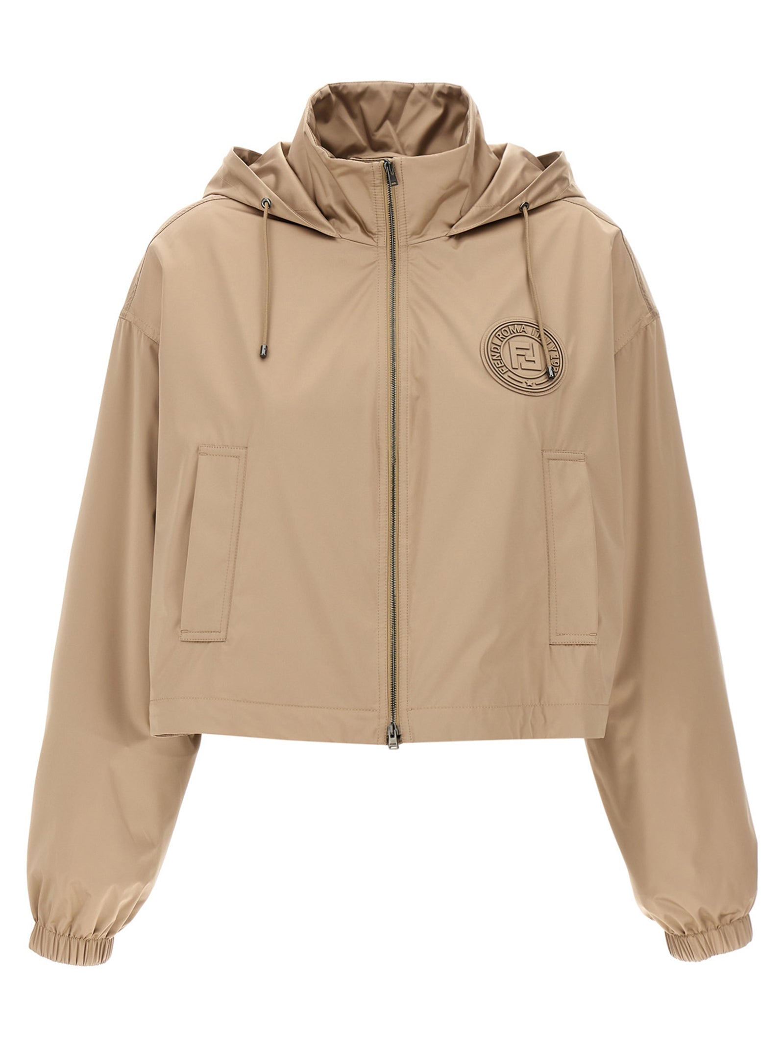 Fendi Brown Polyester Shell Jacket Fendi