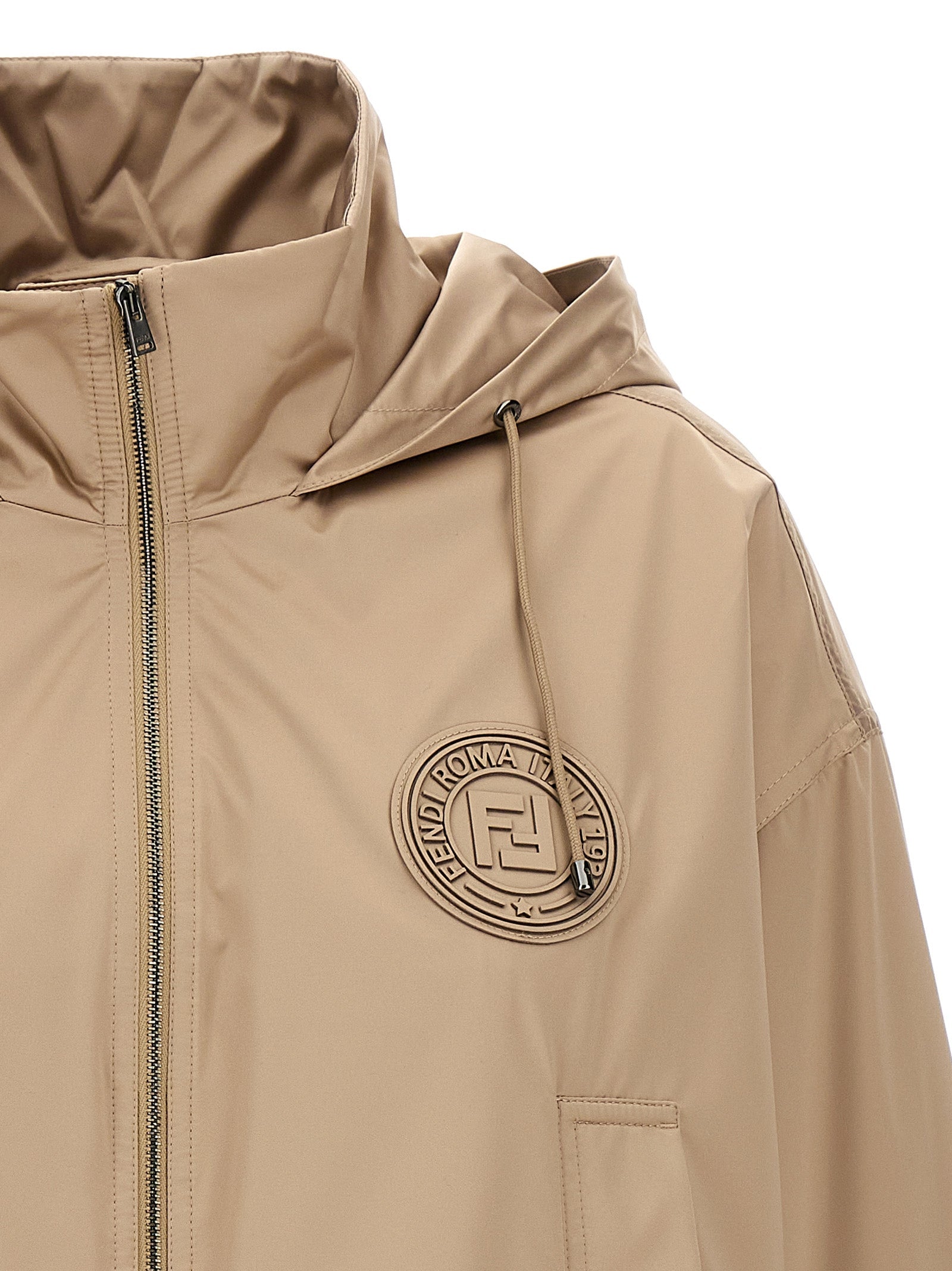 Fendi Brown Polyester Shell Jacket Fendi