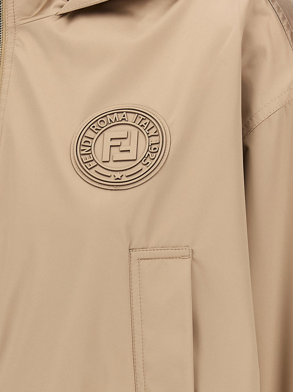 Fendi Brown Polyester Shell Jacket Fendi