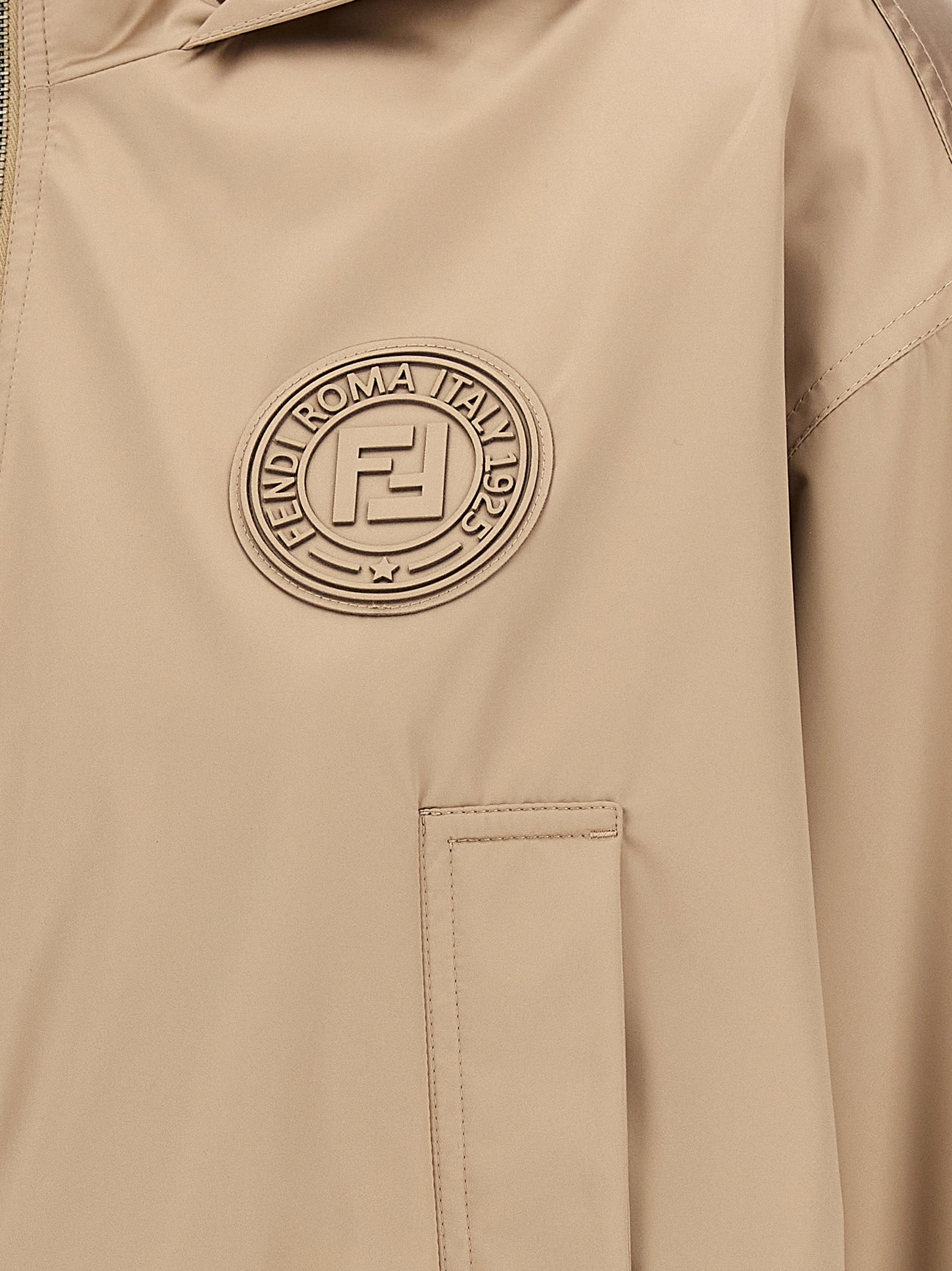 Fendi Brown Polyester Shell Jacket Fendi